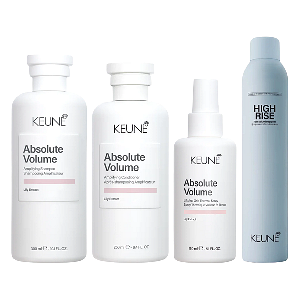 Pachet pentru volum care absolute volume - sampon 300ml, balsam 250ml, spray volum 300ml, spray thermal protect 150ml