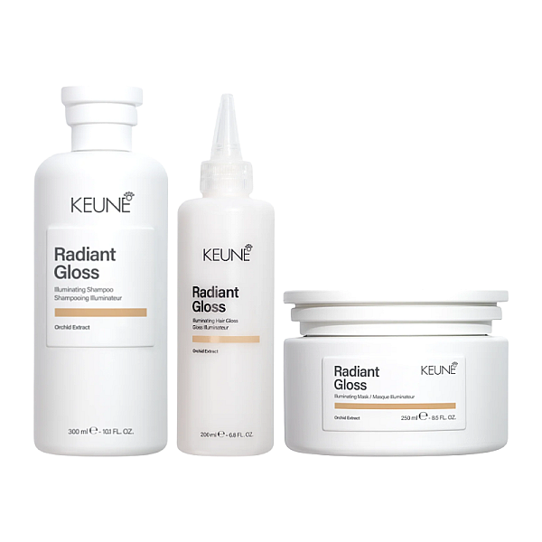 Pachet pentru stralucirea parului Care Radiant Gloss - Sampon 300ml, Masca 250ml, Tratament 200ml