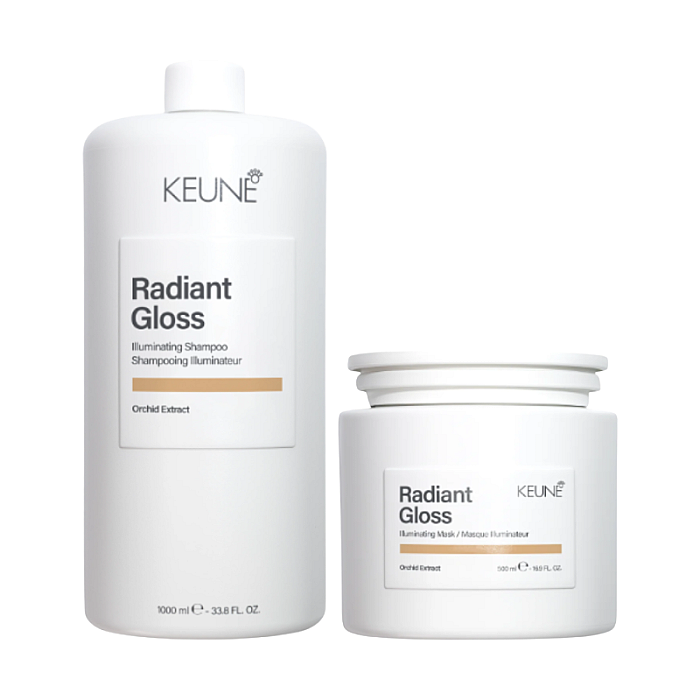 Pachet pentru stralucirea parului Care Radiant Gloss - Sampon 1000ml, Masca 500ml