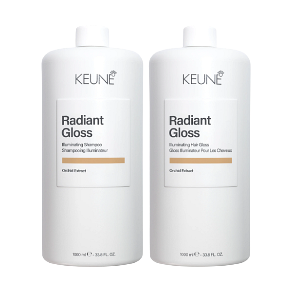 Pachet pentru stralucirea parului Care Radiant Gloss - Sampon 1000ml, Tratament 1000ml