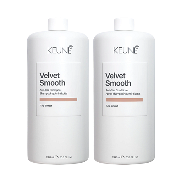 Pachet pentru netezirea parului Care Velvet Smooth - Sampon 1000ml, Balsam 1000ml