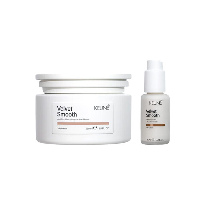 Pachet pentru netezirea parului Care Velvet Smooth - Masca 250ml, Ser 45ml