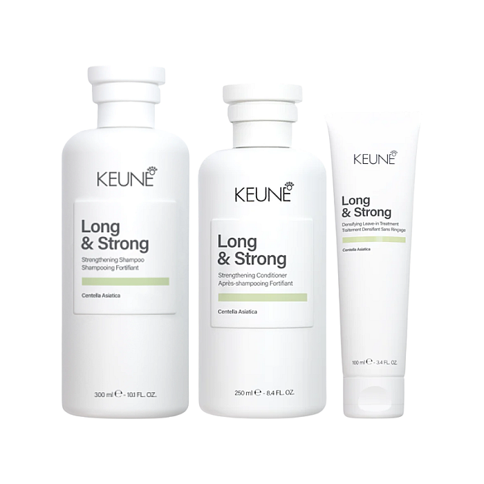 Pachet pentru parul deteriorat Care Long&Strong - Sampon 300ml, Balsam 250ml, Tratament 100ml