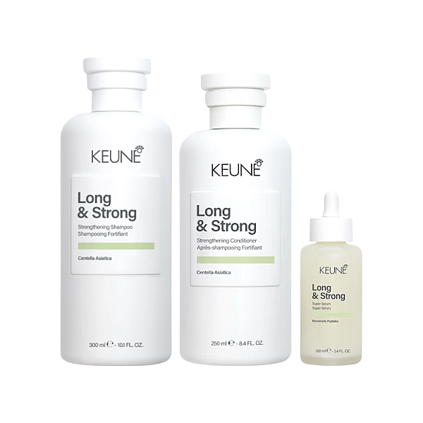 Pachet pentru parul deteriorat Care Long&Strong - Sampon 300ml, Balsam 250ml, Ser 100ml