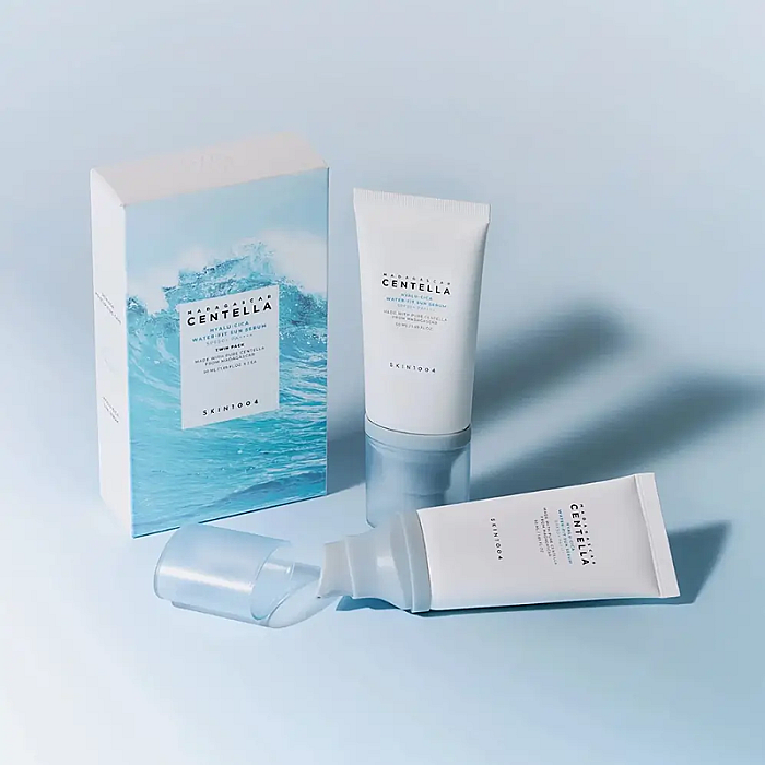 Set 2 x Serum hidratant cu protectie solara si acid hialuronic SPF50+ Madagascar Centella Hyalu-Cica Water-Fit