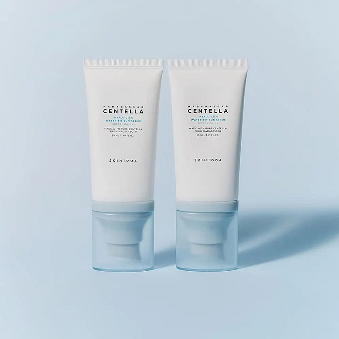 Set 2 x Serum hidratant cu protectie solara si acid hialuronic SPF50+ Madagascar Centella Hyalu-Cica Water-Fit