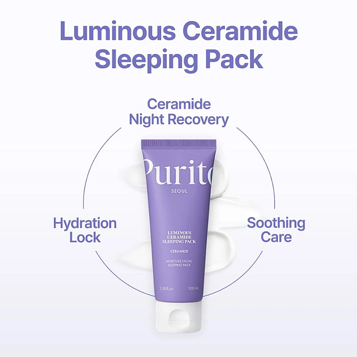 Crema de noapte intens hidratanta cu ceramide si Centella Asiatica Luminous Ceramide Sleeping Pack