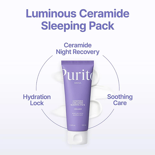 Crema de noapte intens hidratanta cu ceramide si Centella Asiatica Luminous Ceramide Sleeping Pack