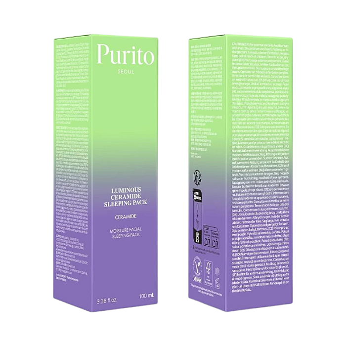 Crema de noapte intens hidratanta cu ceramide si Centella Asiatica Luminous Ceramide Sleeping Pack