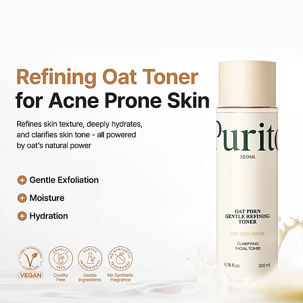 Toner calmant si hidratant cu apa din seminte de ovaz Oat PDRN Gentle Refining Toner
