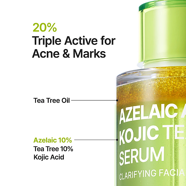 Ser de fata corector pentru ten acneic cu acid azelaic si acid kojic Clarifying Serum
