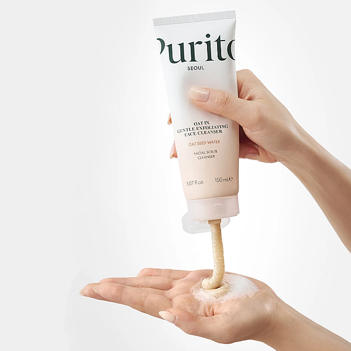 Gel exfoliant cu ovaz pentru ten sensibil Oat In Gentle Exfoliating Cleanser