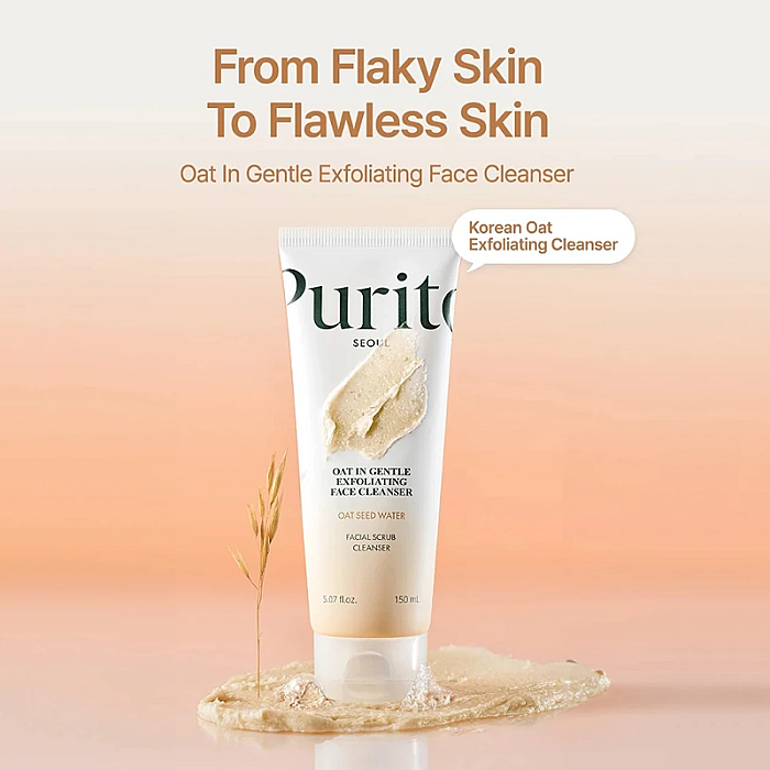 Gel exfoliant cu ovaz pentru ten sensibil Oat In Gentle Exfoliating Cleanser