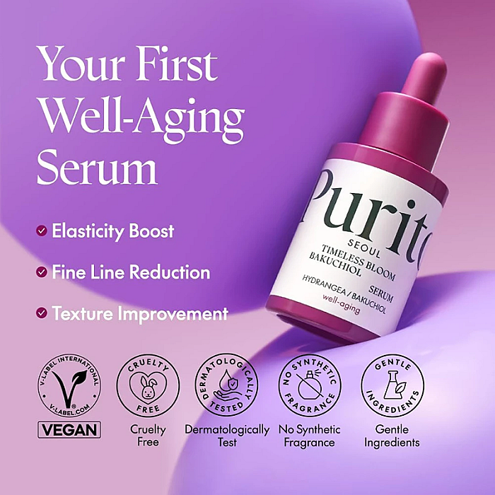 Ser de fata anti-rid cu bakuchiol Timeless Bloom Bakuchiol Serum