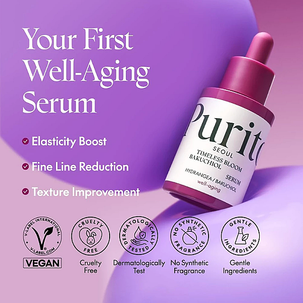 Ser de fata anti-rid cu bakuchiol Timeless Bloom Bakuchiol Serum