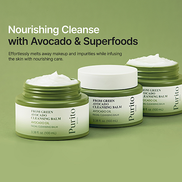 Balsam pentru curatare si demachiere cu ulei de avocado From Green Avocado Cleansing Balm