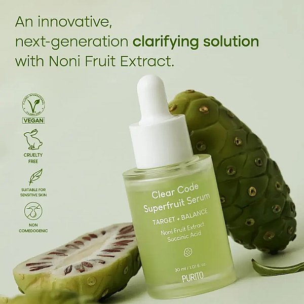 Ser de fata calmant si echilibrant pentru controlul sebumului Clear Code Superfruit