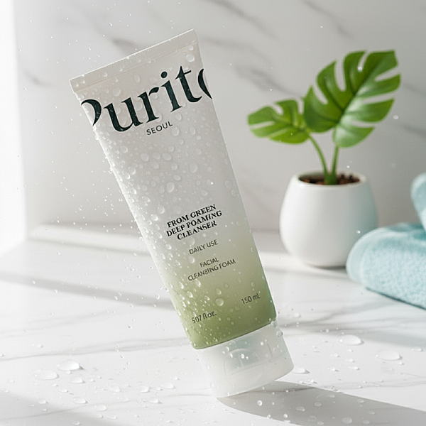 Spuma de curatare cu extract de ceai verde From Green Deep Foaming Cleanser