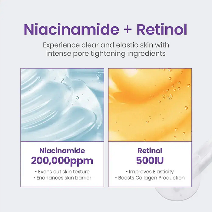 Ser de fata pentru iluminare si fermitate cu niacinamide 20% si retinol