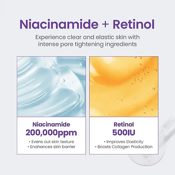 Ser de fata pentru iluminare si fermitate cu niacinamide 20% si retinol