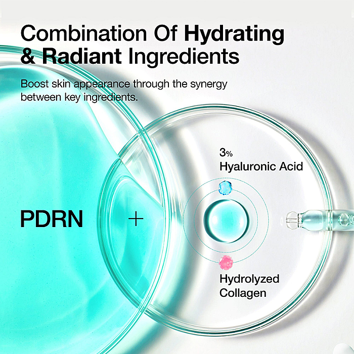 Ser hidratant pentru luminozitate cu PDRN si Acid Hialuronic capsule 100