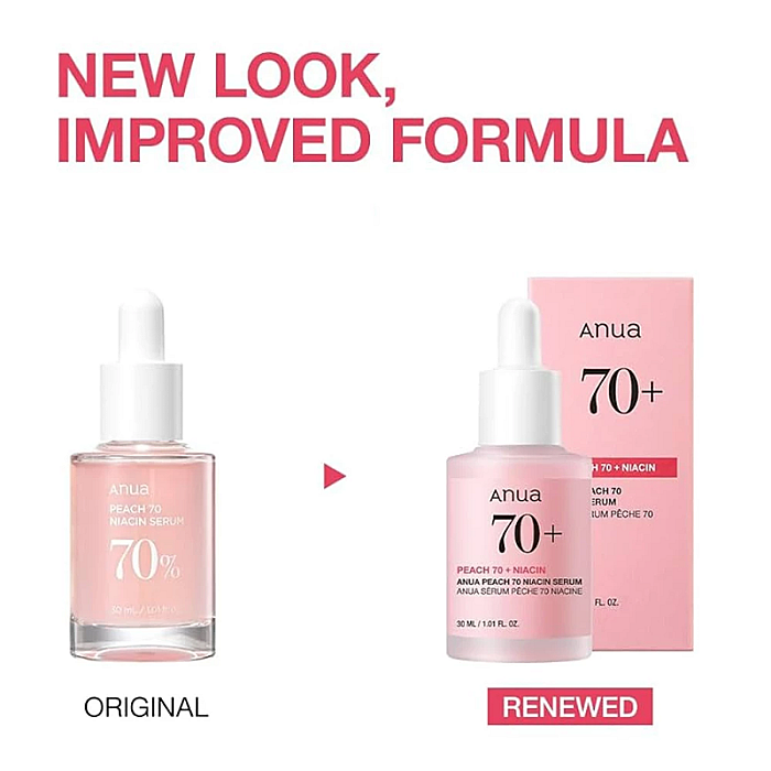 Ser hidratant iluminator Peach 70+Niacinamide