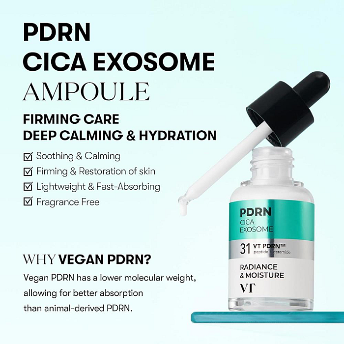 Ser de fata pentru calmare si fermitate PDRN Cica Exosome R5 Firming Ampoule