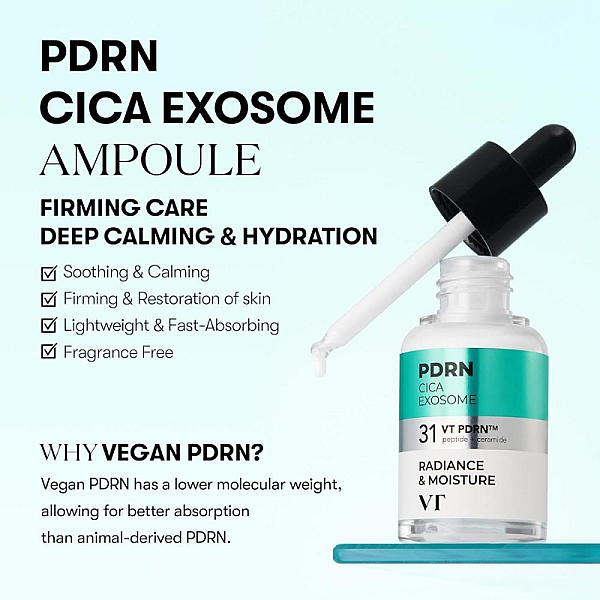 Ser de fata pentru calmare si fermitate PDRN Cica Exosome R5 Firming Ampoule