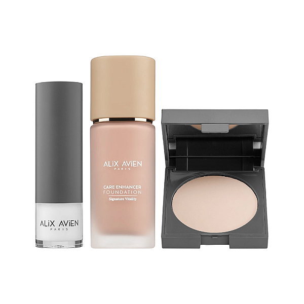 Bundle Baza de machiaj, Fond de ten, Pudra compacta