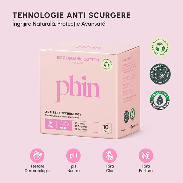 Absorbante de zi din bumbac 100% organic