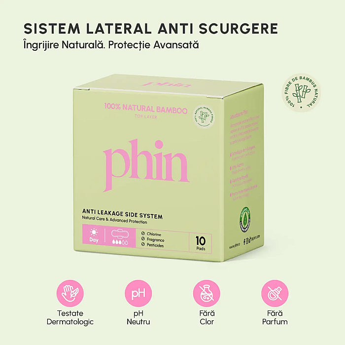 Absorbante de zi din fibre de bambus 100% natural