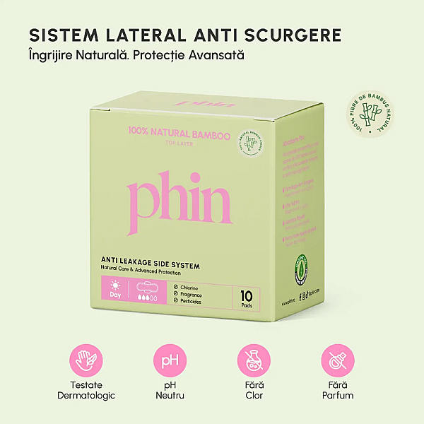 Absorbante de zi din fibre de bambus 100% natural