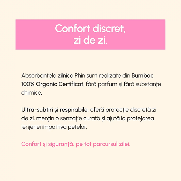 Absorbante zilnice din bumbac 100% organic