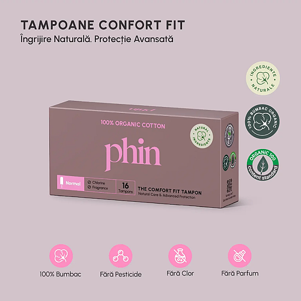 Tampoane din bumbac 100% organic