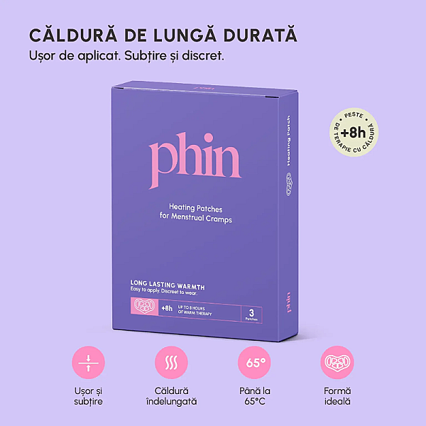 Plasturi termici pentru crampe menstruale