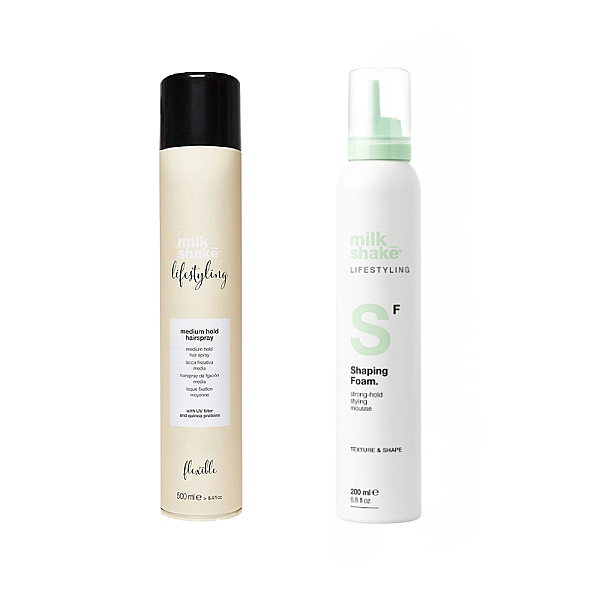 Pachet styling - fixativ lacca open air medium 500ml, spuma shaping foam 200ml
