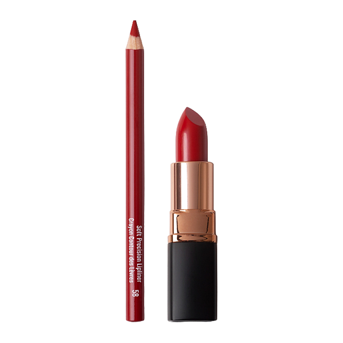 Set pentru buze Kiss - Ruj Kiss Catcher, Creion de buze Soft Precision