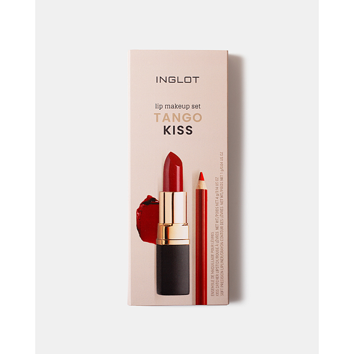 Set pentru buze Kiss - Ruj Kiss Catcher, Creion de buze Soft Precision