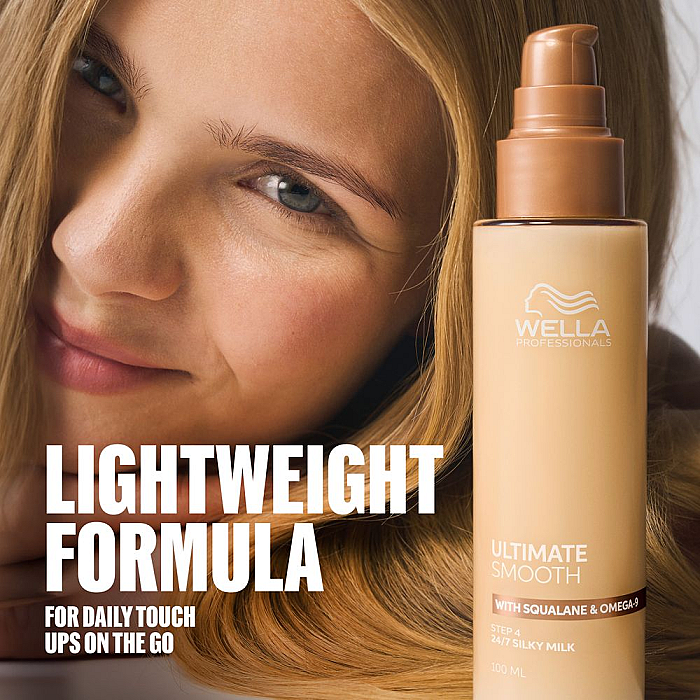 Lapte de par leave-in cu protectie termica pentru netezire Ultimate Smooth Silky Milk