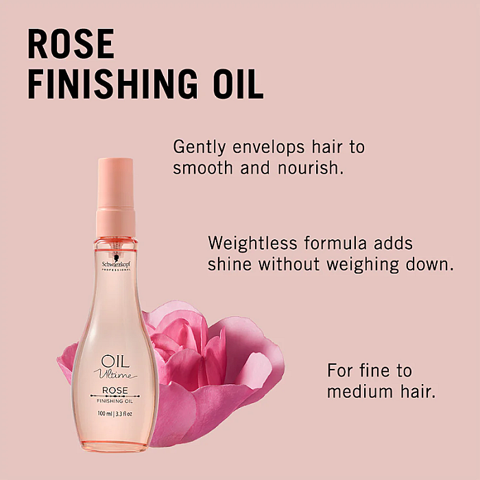 Ulei de finisare pentru par fin si normal Oil Ultime Rose