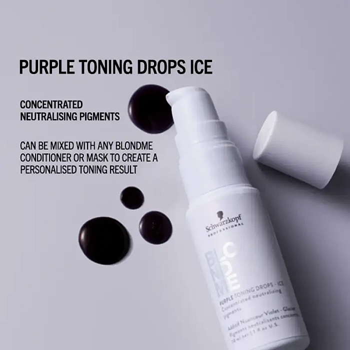 Picaturi neutralizante pentru par blond BLONDME Toning Drops Purple