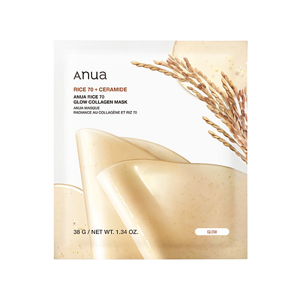 Masca hidrogel cu colagen pentru hidratare si luminozitate Rice 70 Glow Collagen Mask