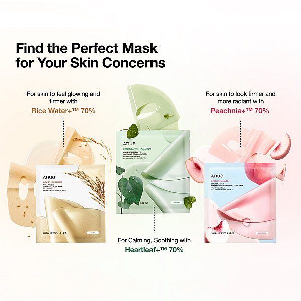 Masca hidrogel cu colagen pentru hidratare si luminozitate Rice 70 Glow Collagen Mask