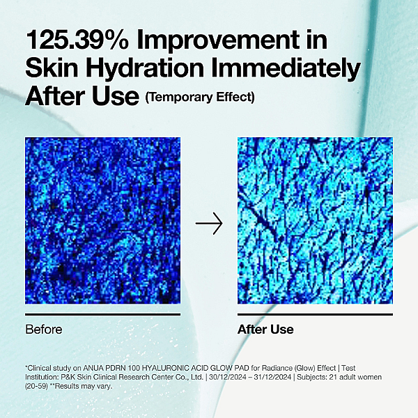 Dischete tonice hidratante cu acid hialuronic si PDRN 100Hyaluronic Acid Glow Pad