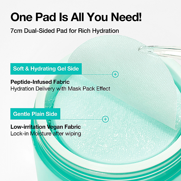 Dischete tonice hidratante cu acid hialuronic si PDRN 100Hyaluronic Acid Glow Pad