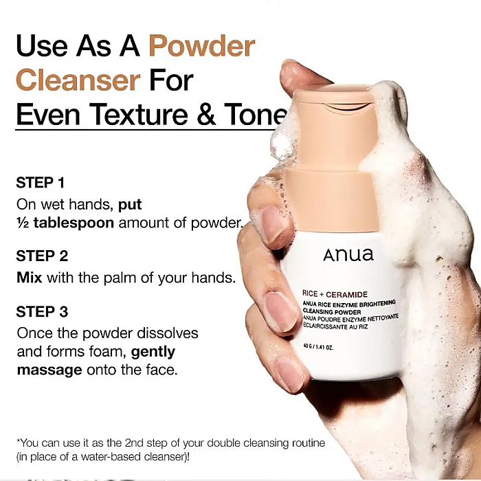 Pudra de curatare cu enzime din orez si acid lactic Rice Enzyme Brightening Cleansing Powder