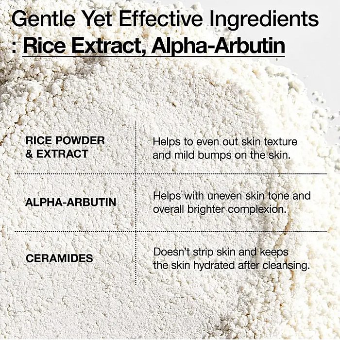 Pudra de curatare cu enzime din orez si acid lactic Rice Enzyme Brightening Cleansing Powder