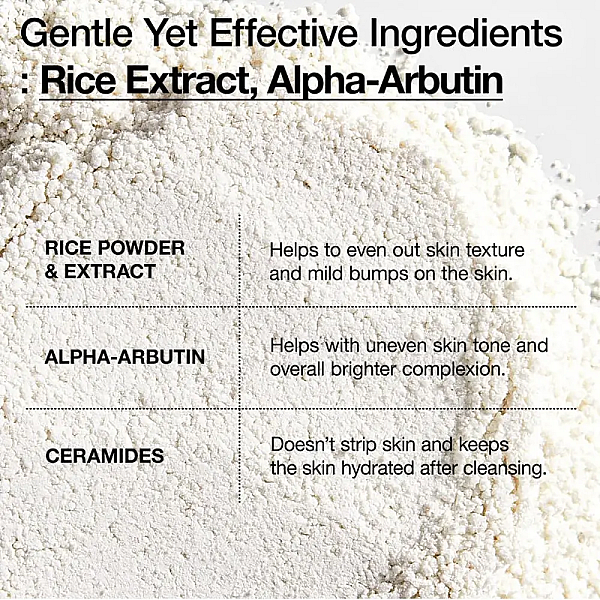 Pudra de curatare cu enzime din orez si acid lactic Rice Enzyme Brightening Cleansing Powder