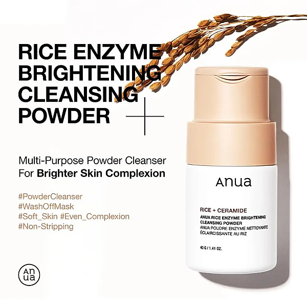 Pudra de curatare cu enzime din orez si acid lactic Rice Enzyme Brightening Cleansing Powder