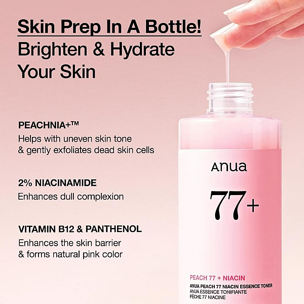 Toner hidratant pentru luminozitate si uniformizare Peach 77 Niacin Essence Toner